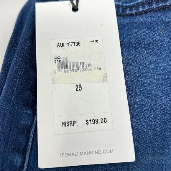 7 For All Mankind Women's Mid Rise Skinny Medium Wash NWT Jeans Size 25 - Picture 16 of 16